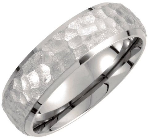 Titanium Hammer Finish Gents Wedding Band