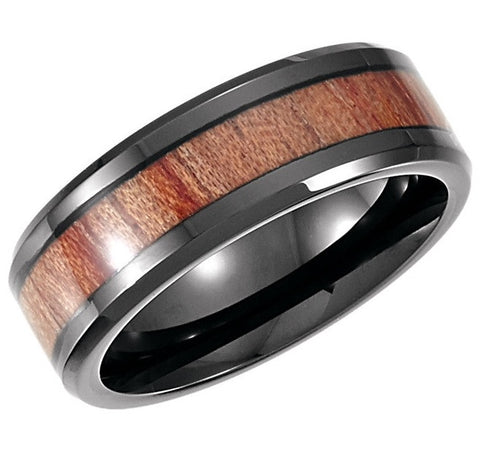 Cobalt and Rosewood Wedding Band