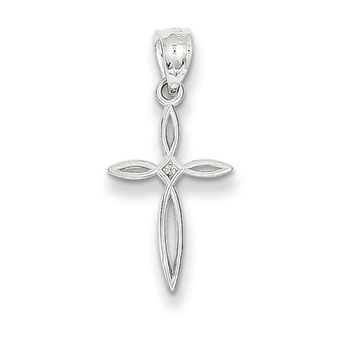 14 Karat White Gold Ladies Passion Cross