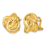14 Karat Yellow Gold Love Knot Post Earrings