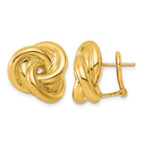14 Karat Yellow Gold Love Knot Post Earrings