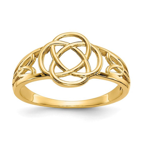 14 Karat Yellow Gold Ladies Celtic Knot Ring