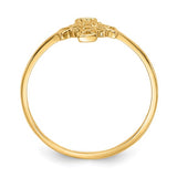 14 Karat Yellow Gold Ladies Celtic Cross Ring