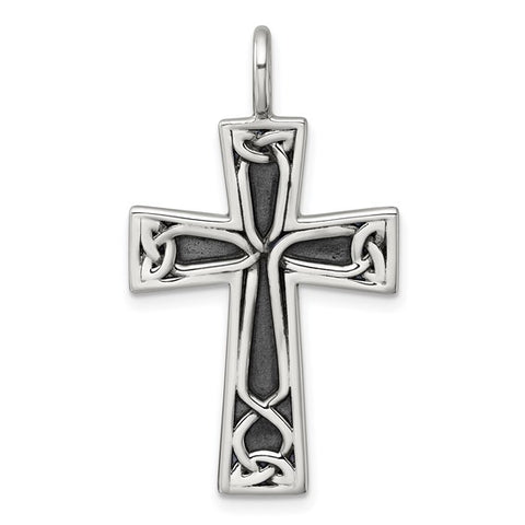 Sterling Silver Antiqued Celtic Cross