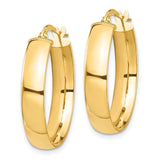 14k High Polished 5mm Hoop Earrings