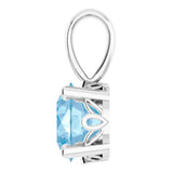 14 Karat white gold Blue Topaz Pendant