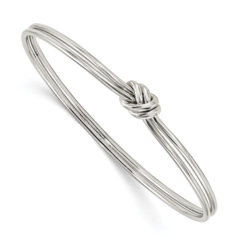 Vintage 18kt Yellow Gold Love Knot Bangle Bracelet