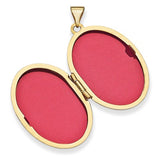 14K Yellow Gold Scroll Design Oval Locket